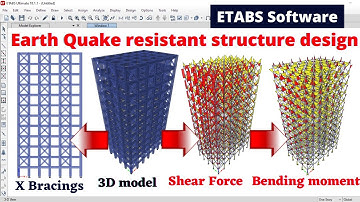 Earth quake resistant building design with bracings in etabs software | structural design | civil |