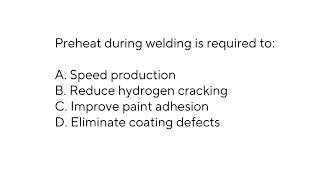 API 1169 Practice Exam - Part 3   Welding & NDT
