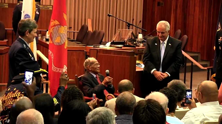 Tuskegee Airman Walter Crenshaw Receives Congressi...