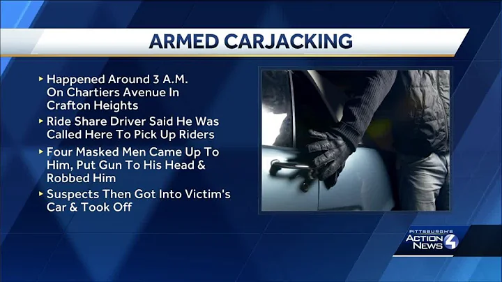 Ride share driver carjacked at gunpoint in Crafton...