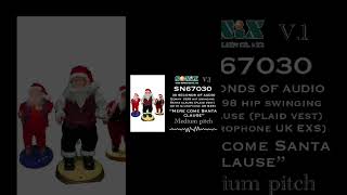 Gemmy 1998 plaid vest hip swinging Santa clause program data glitch direct audio. Sonix SN67030