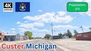 Summer Drive Through Custer, Michigan Scenic Rural Northern Michigan Drive In 4K