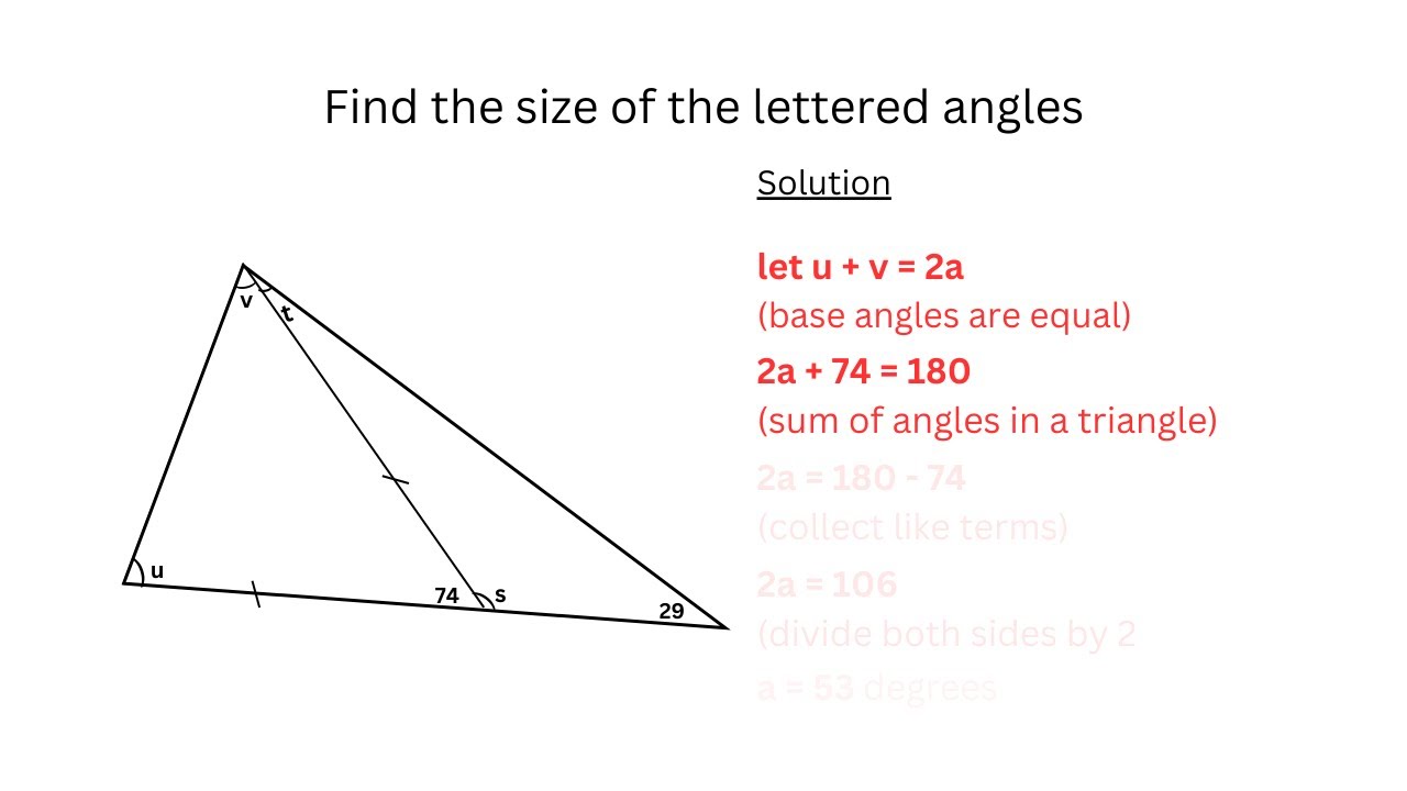 Angles and Polygon: Find the lettered angles - part 2 - YouTube
