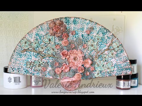 How to : mixed media altered fan