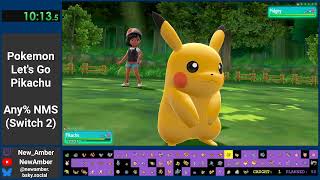 Pokemon Lets Go Pikachu Any% NMS (Switch 2) in 2:55:20 @newamber739