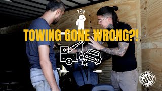 TOWING A MOTORCYCLE GONE WRONG?! - Dirtbags California
