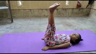 Kids Basic Yoga Positions To Start With Leg Up Position