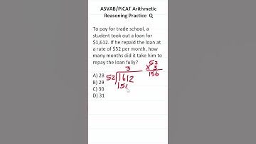 ASVAB/PiCAT Arithmetic Reasoning Practice Test Q: Long Division #acetheasvab with #grammarhero