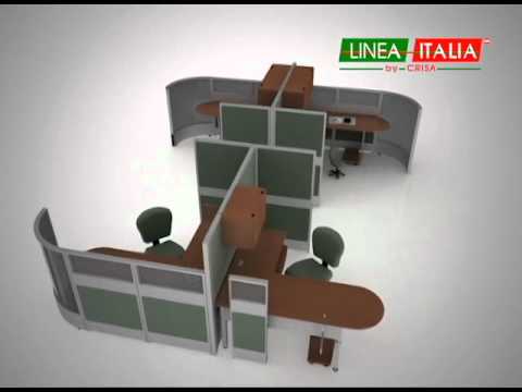 Configuraciones con escritorio en l muebles para oficina lÃnea ... Muebles italia