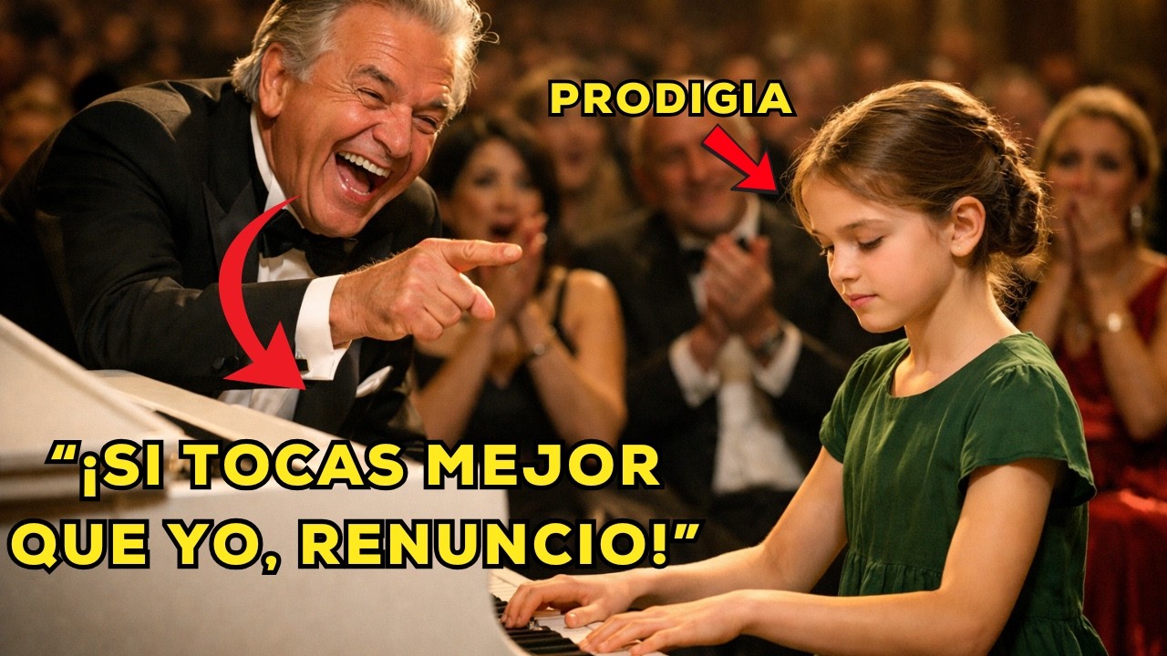 FAMOSO pianista RETA a Niña Ciega a TOCAR para burlarse… y cuando tocó, el Teatro quedó en SILENCIO