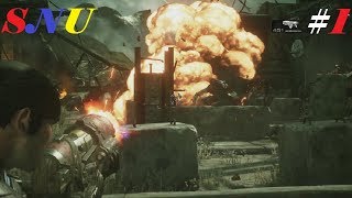 Gears of War: Ultimate Edition Xbox One Walkthrough Part 1 (Jack rip that Door)