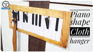 Piano Coat rack making || cloth hanger hook