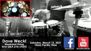 Promo: Dave Weckl Weekend Hang/Q&A on March 13, 2021