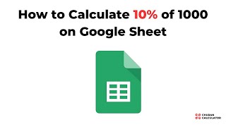 How to Calculate 10 Percent of 1000 on Google Sheet With Formula screenshot 3