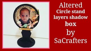 Off the page:DIY:Altered circle layers shadow box by SaCrafters