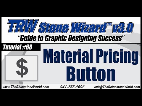 TRW Stone Wizard 3.0 Tutorial Video 68 Material Pricing Button