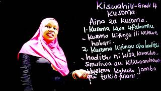 Gredi 4 Kiswahili - Mwalimu Rehema - Kusoma