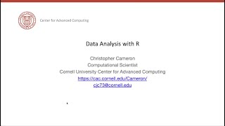 Details Data Analysis with R News