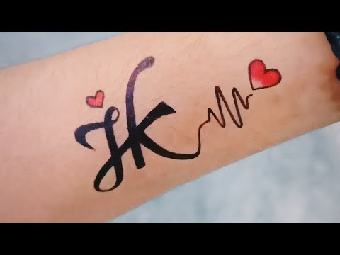 Letter J K Tattoo Making Temporary Tattoo JK Letter Tattoo JK Tattoo Jk Name Tattoo 