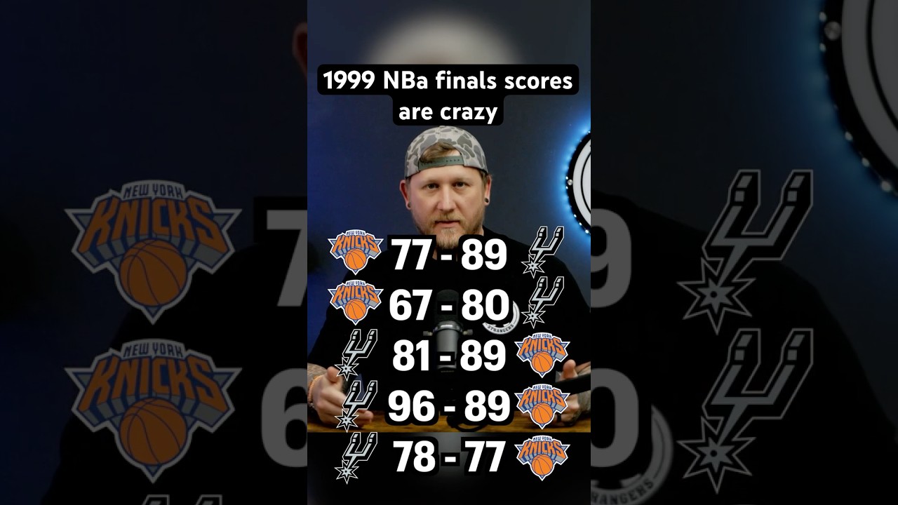 Looking back at the 1999 NBA Finals scores, crazy low scores.  