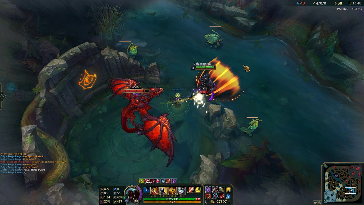 My Rengar combo training with 150+ ping