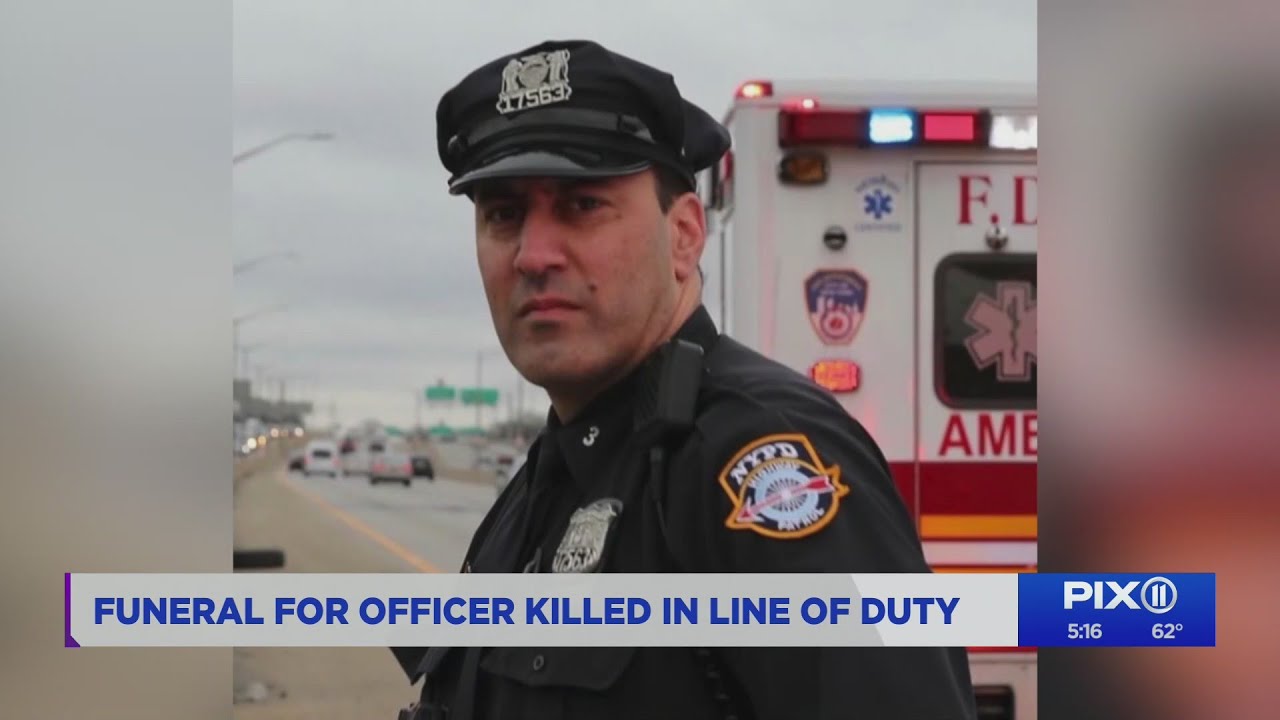 Services held for officer killed in the line of duty - YouTube