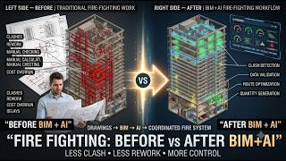 BIM AI integration for G+50 Fire Fighting BEFORE vs AFTER BIM + AI  BIM Transforms High-Rise Fire