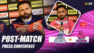 PKL 10 Semi Final 2 Jaipur Pink Panthers vs Haryana Steelers Press Conference ft-Jaideep & Sunil