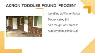 Akron toddler found 'frozen' on porch identified