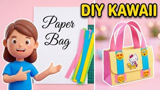 How to make an easy paper bag /school craft ideas easy with paper/diy school supply 