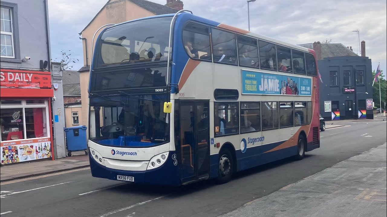 Bottom + Top Deck | Stagecoach, Enviro 400 Trident (Euro 3) 19085 MX56 FUD on Route 4 to Sunnyside