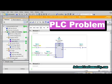 PLC Problem - Make a Toggle Switch using Double Counters
