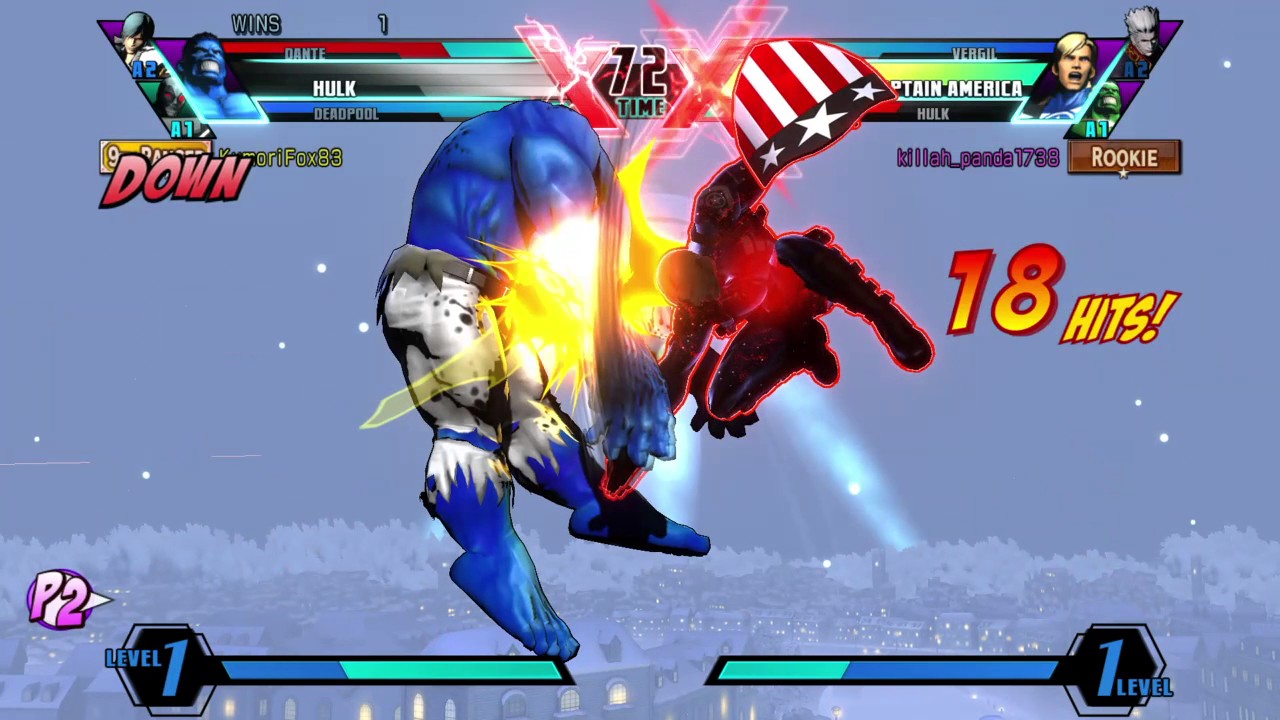 ULTIMATE MARVEL VS. CAPCOM 3 taunt button