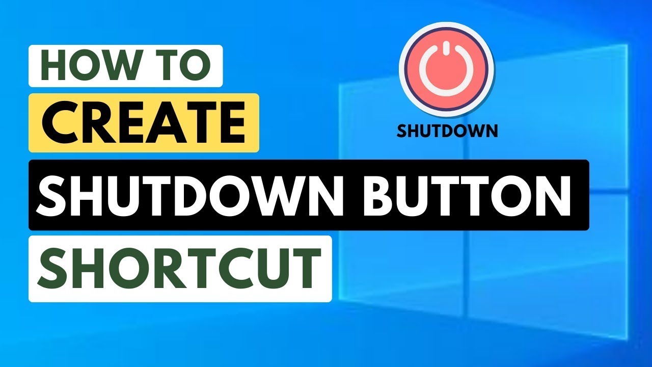 Create a Shortcut Shutdown Button on Windows | Quick and Easy - YouTube