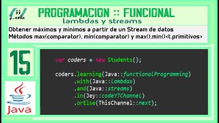 Programación FUNCIONAL en JAVA | Obtener MÁXIMOS y MÍNIMOS a partir de un STREAM de datos