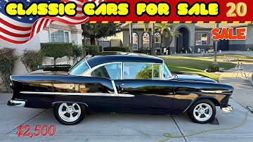 "An old car for sale by owner on a marketplace for a low price."