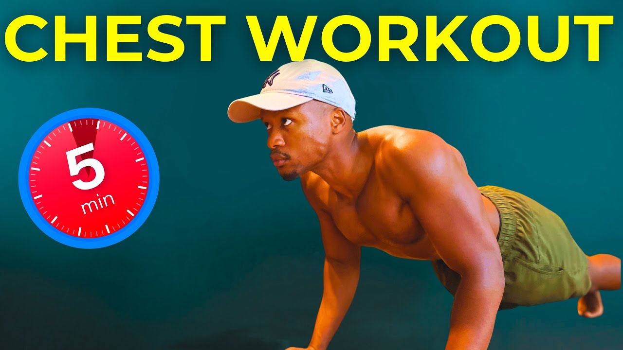 5 MINUTE CHEST WORKOUT AT HOME (NO EQUIPMENT) - YouTube