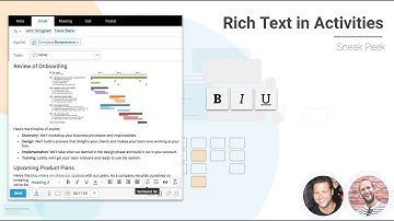Sneak Peek: Rich Text in Activities