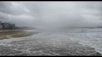 Ocean City Maryland Beach Battered by Columbus Day Nor'easter 