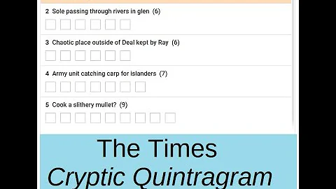 The Times Cryptic Quintagram 2431