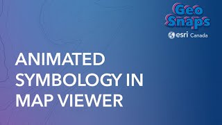 Animated Symbology in Map Viewer