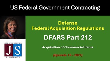 Government Contracting - DFARS Part 212 - Acquisition of Commercial Items - Win Federal Contracts