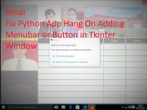 Fix Python Window Hang On Adding Menubar / Button || Hindi || HDNDcomputers