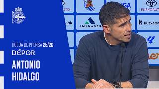 Rueda de prensa de Antonio Hidalgo tras el Real Sociedad B 2-3 RC Deportivo