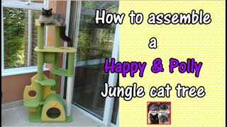 How to assemble a Happy and Polly Jungle cat tree- Living with Ragdolls #catvideos #catfurniture