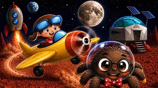 Itsy Bitsy Spider Rockets and Airplanes Compilation | Nursery Rhymes and Songs for Kids