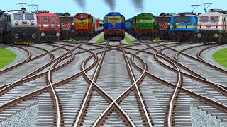 🕎Ix Trains Run By Curves Branched Railroad Crossing Tracks || diesel engine || train shunting duty  screenshot 5
