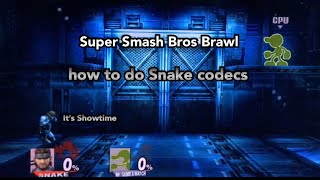 Super Smash Bros Brawl how to do Snake codecs