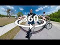 Alligator on the path florida everglades shark valley in 360