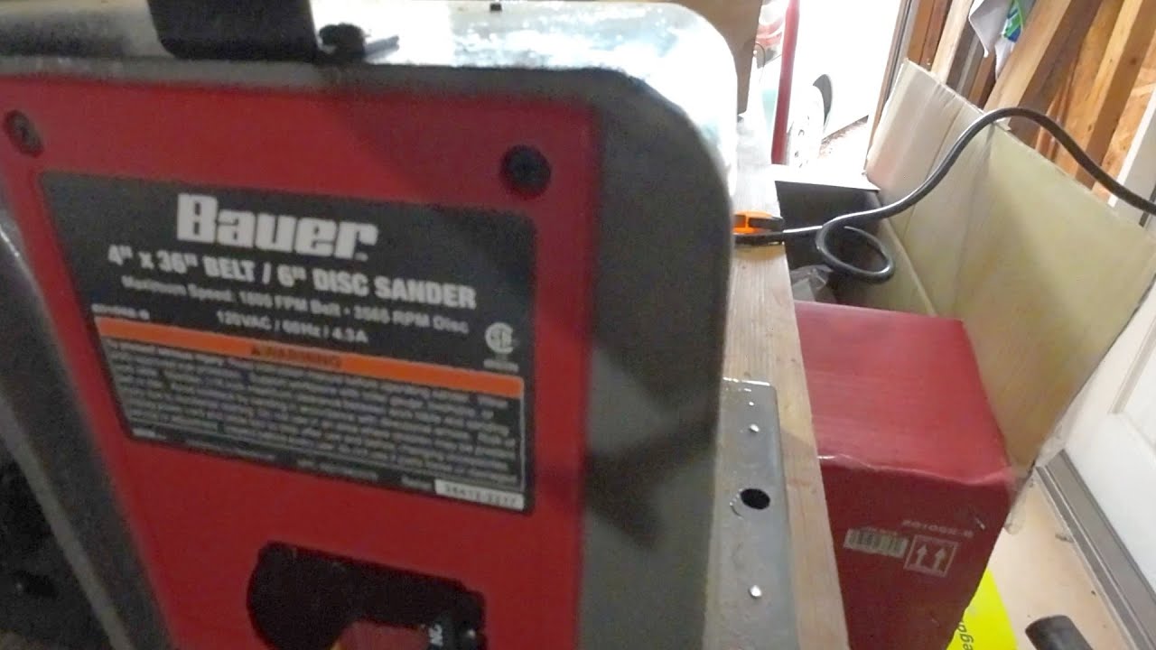 Harbor Freight Bauer Belt Sander YouTube
